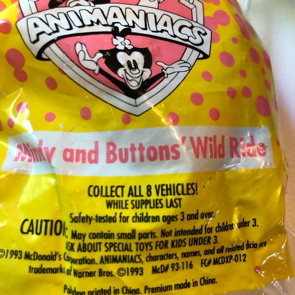 Vintage 1993  Animaniacs McDonalds Toys Lot Of 4, 3 Are Sealed, 1993 Pinky - Picture 2 of 10